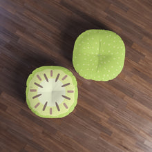 Kiwi Tufted Floor Pillow, Round