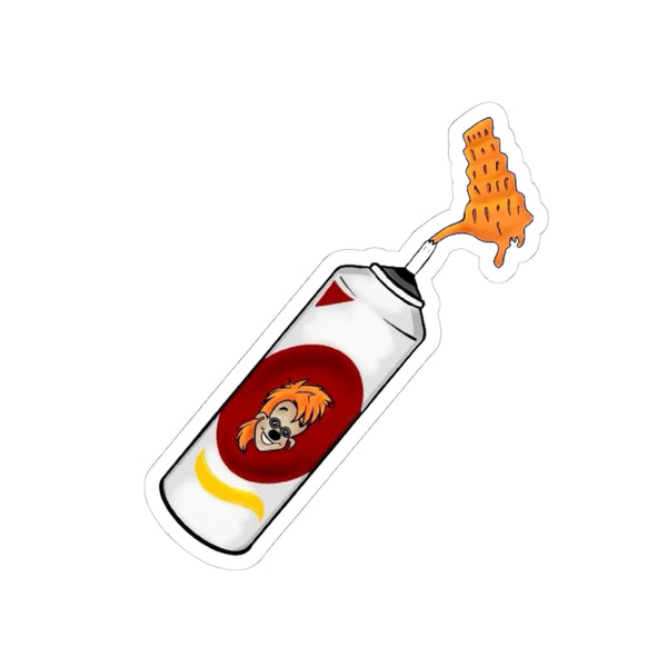 "Leaning Tower of Cheeza" sticker